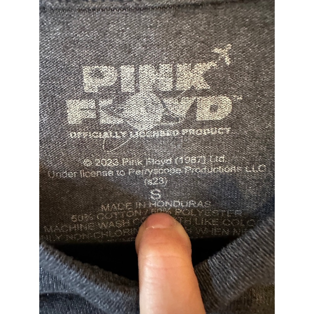 Pink Floyd Dark Side of the Moon Graphic T-Shirt Charcoal Grey Small Rock Band - Picture 2 of 3